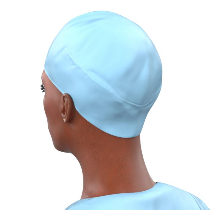 3D model Female Surgeon African American Rigged 2