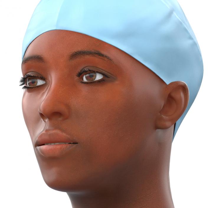 3D model Female Surgeon African American Rigged 2