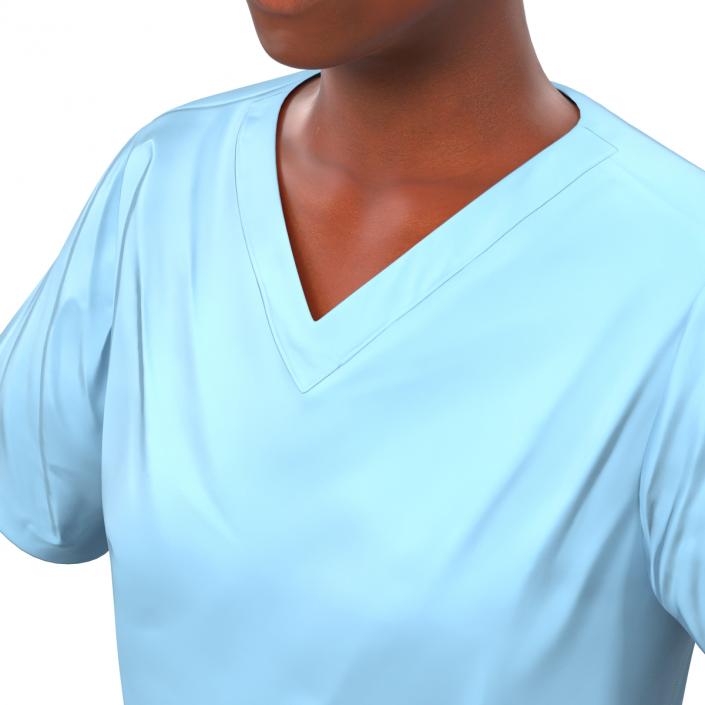 3D model Female Surgeon African American Rigged 2