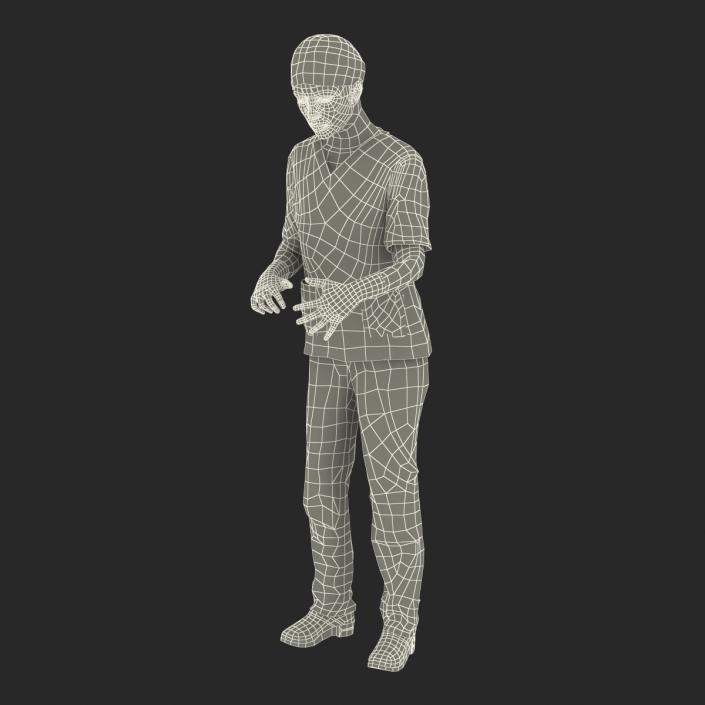 3D model Female Surgeon African American Rigged 2