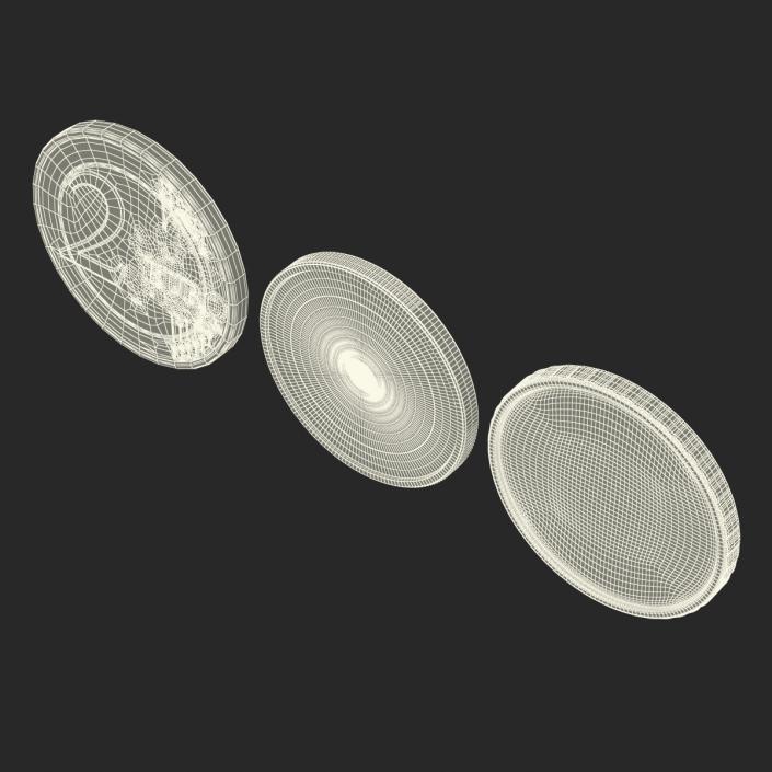 Italian Euro Coins 3D Models Collection 3D model