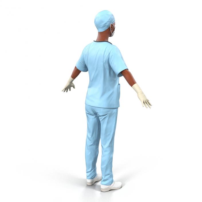 3D Female Surgeon African American