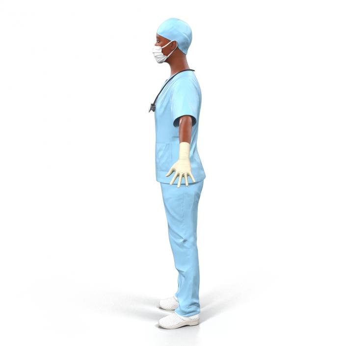 3D Female Surgeon African American