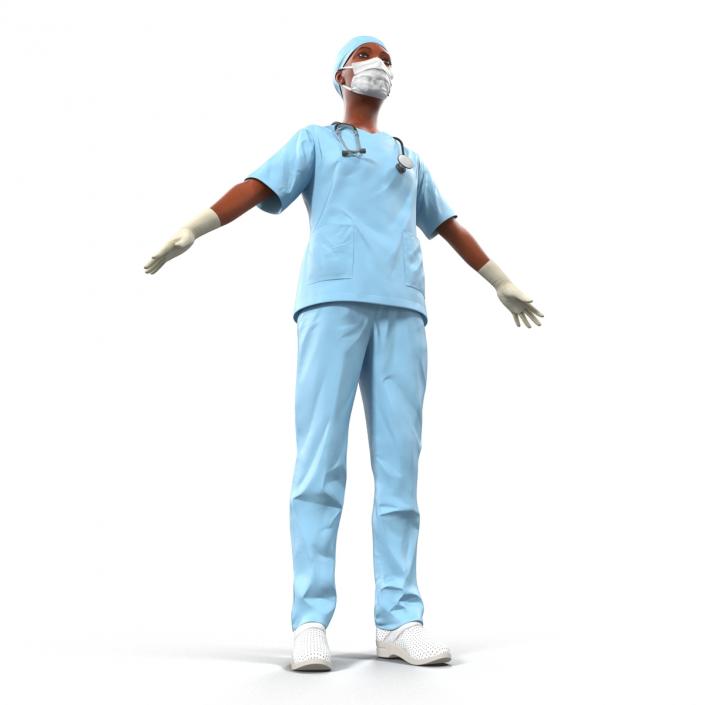 3D Female Surgeon African American