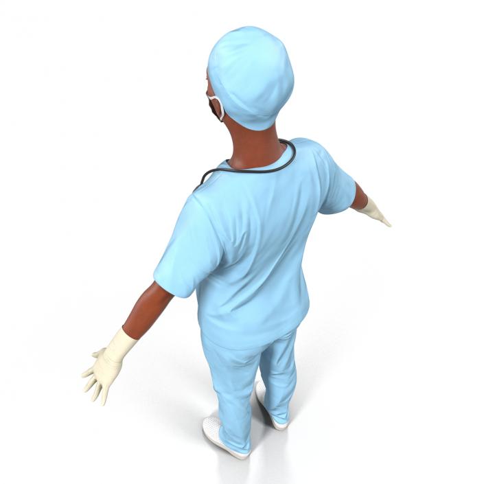 3D Female Surgeon African American