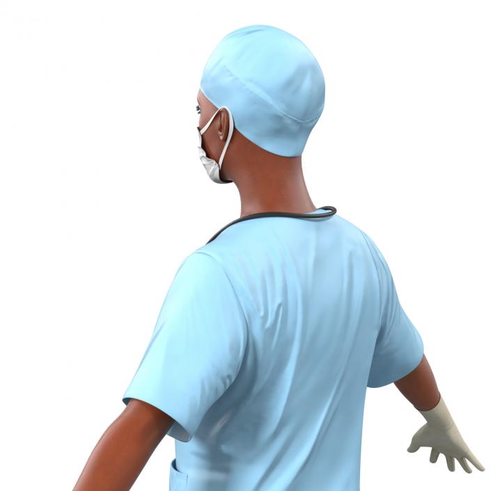 3D Female Surgeon African American