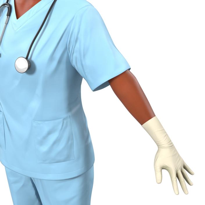 3D Female Surgeon African American