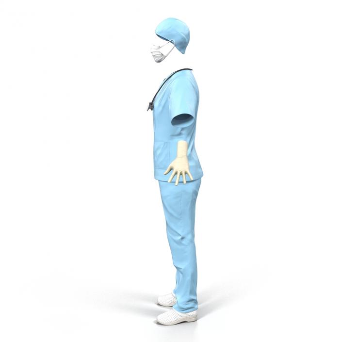 3D Female Surgeon Dress 10 model