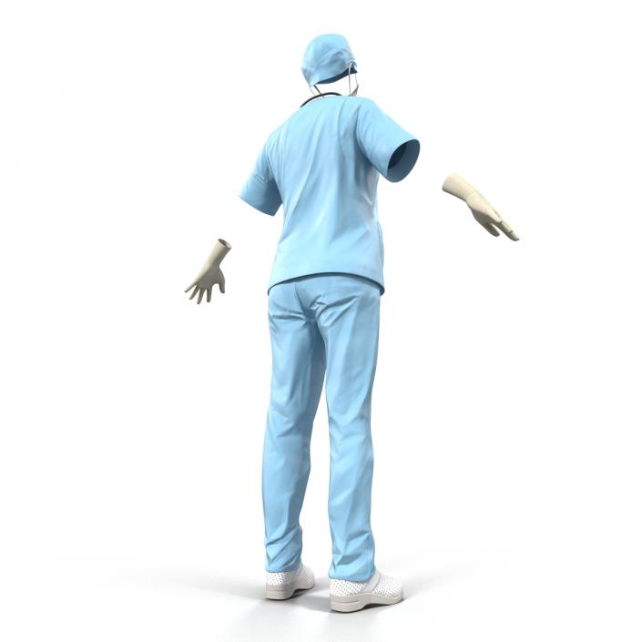 3D Female Surgeon Dress 10 model