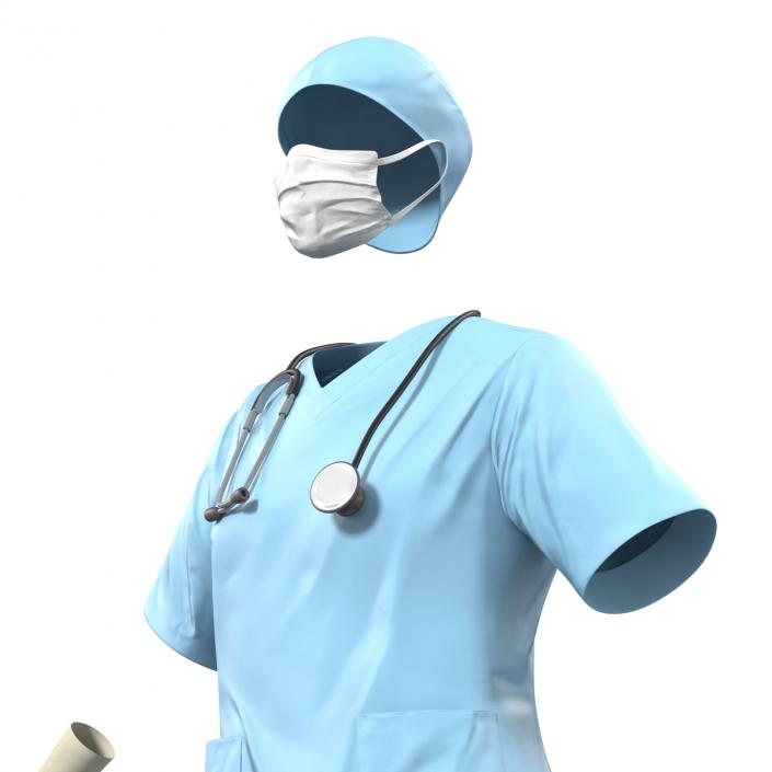 3D Female Surgeon Dress 10 model