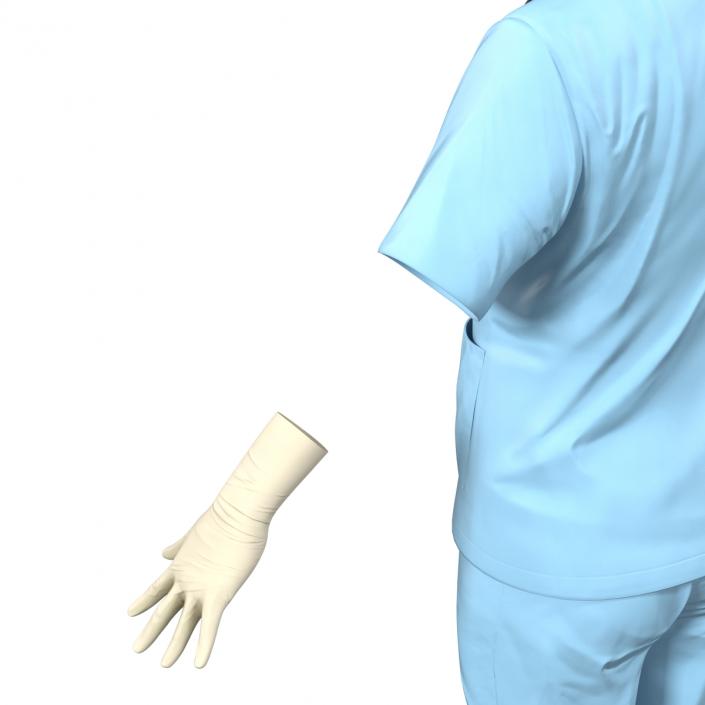 3D Female Surgeon Dress 10 model