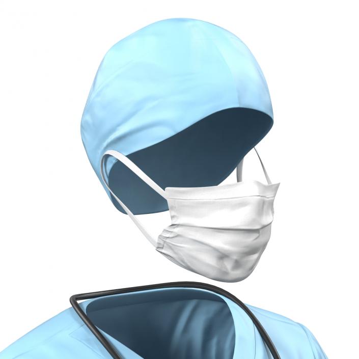 3D Female Surgeon Dress 10 model