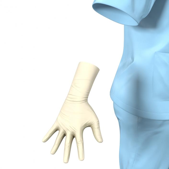 3D Female Surgeon Dress 10 model