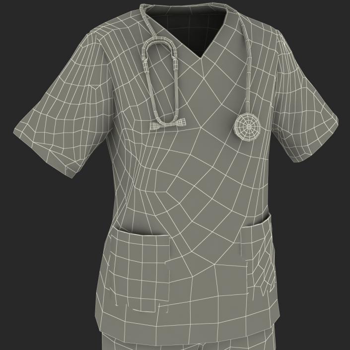 3D Female Surgeon Dress 10 model