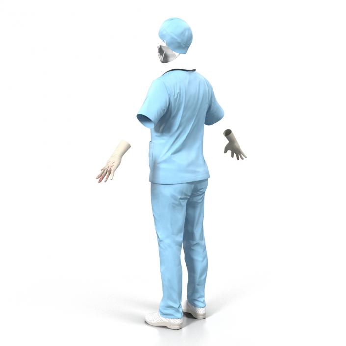 Female Surgeon Dress 10 with Blood 3D model