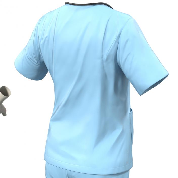 Female Surgeon Dress 10 with Blood 3D model