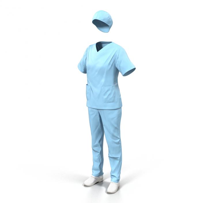 3D Female Surgeon Dress 11 model