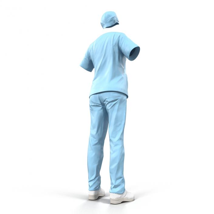 3D Female Surgeon Dress 11 model