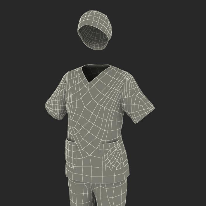 3D Female Surgeon Dress 11 model