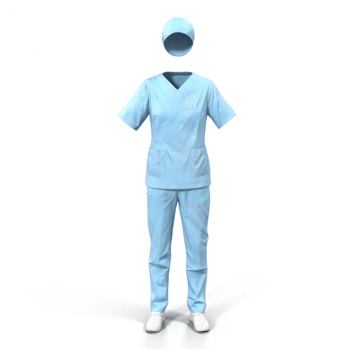 Female Surgeon Dress 11 with Blood 3D model