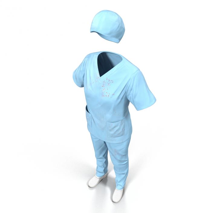 Female Surgeon Dress 11 with Blood 3D model