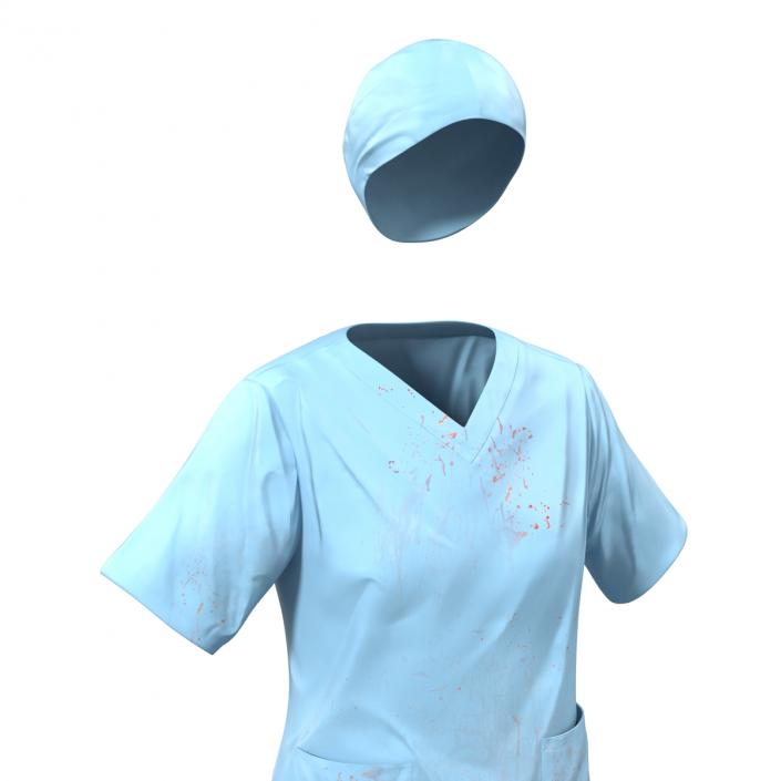 Female Surgeon Dress 11 with Blood 3D model