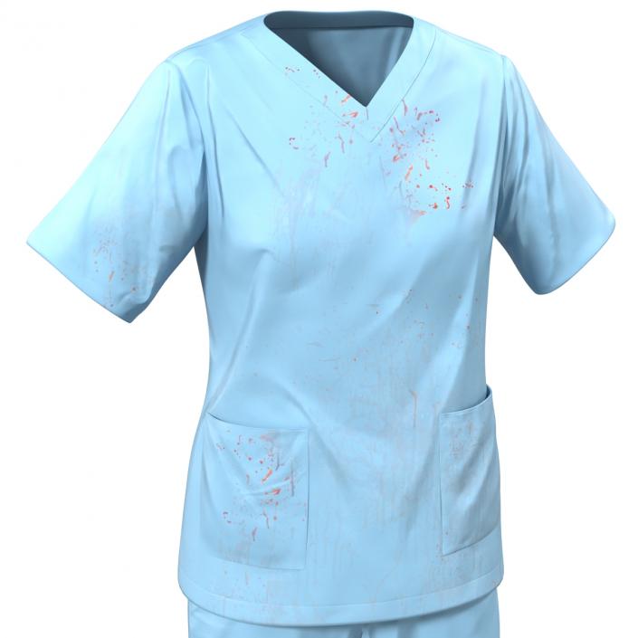 Female Surgeon Dress 11 with Blood 3D model