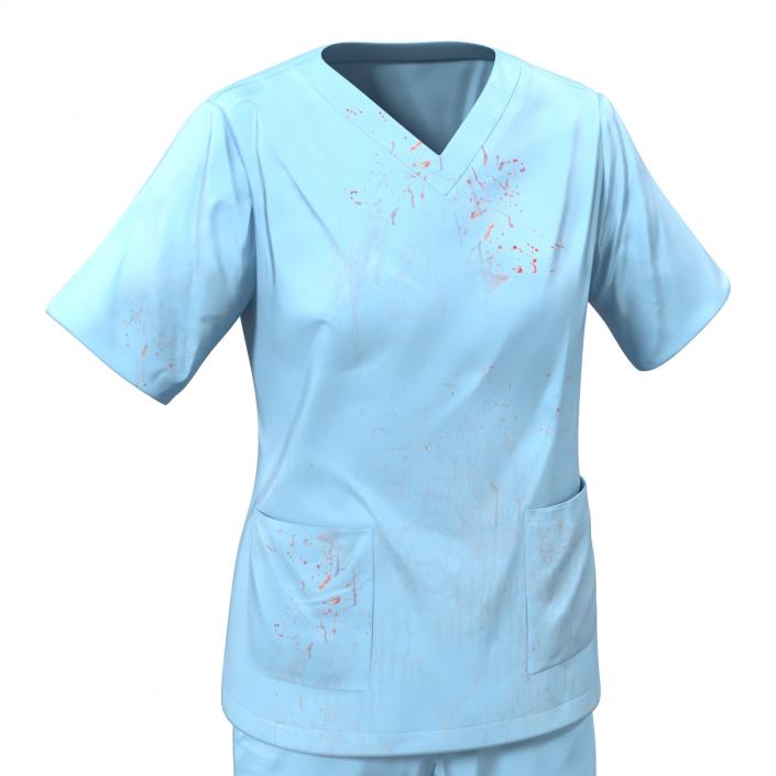 Female Surgeon Dress 12 with Blood 3D model