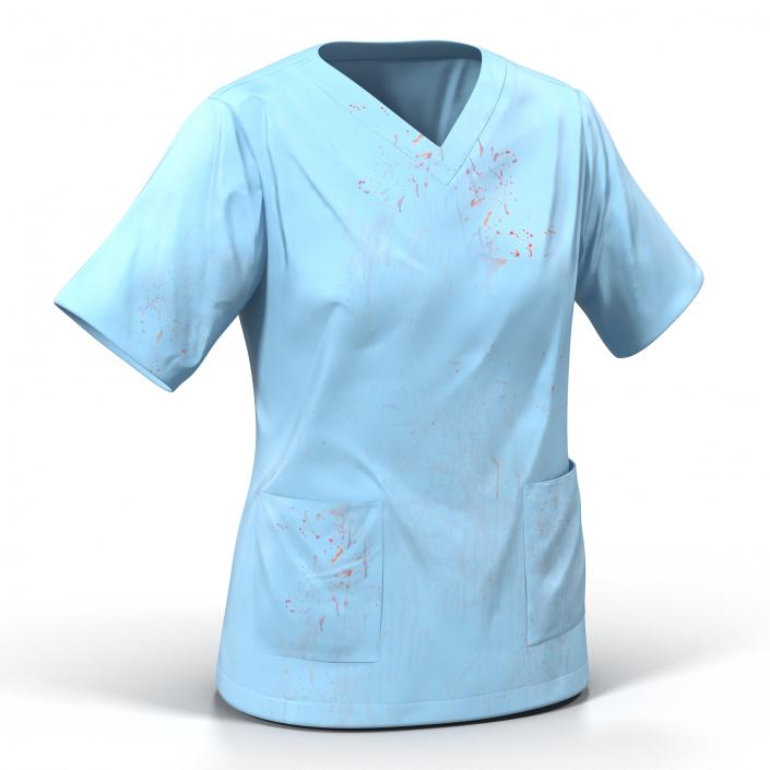 Female Surgeon Dress 14 with Blood 3D model