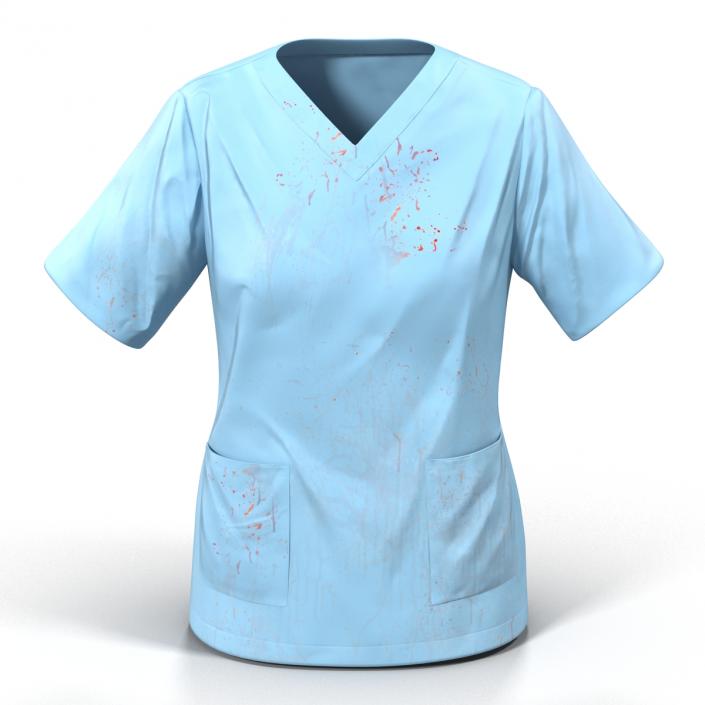 Female Surgeon Dress 14 with Blood 3D model