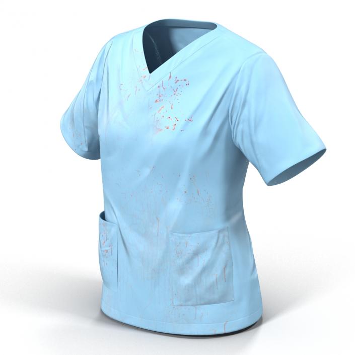 Female Surgeon Dress 14 with Blood 3D model