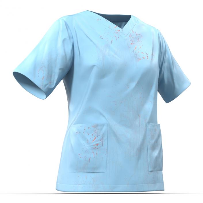 Female Surgeon Dress 14 with Blood 3D model