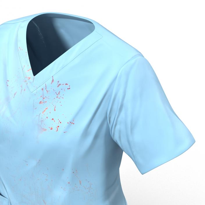 Female Surgeon Dress 14 with Blood 3D model