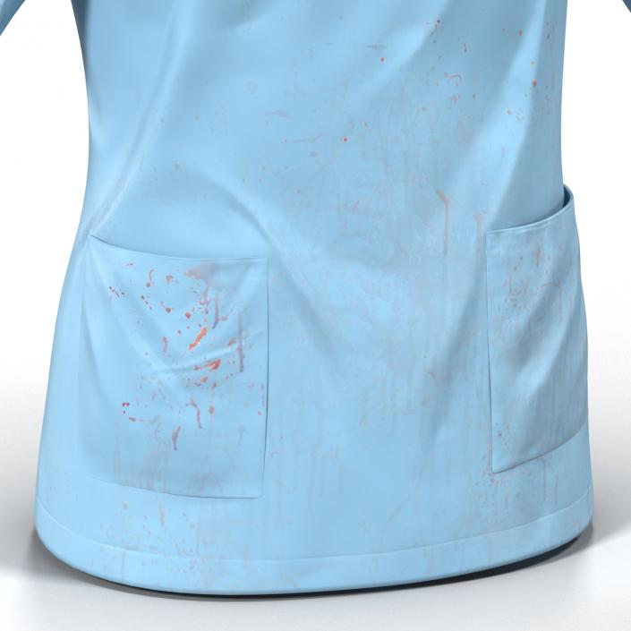 Female Surgeon Dress 14 with Blood 3D model