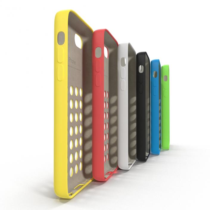 3D iPhone 5c Case 3D Models Set model