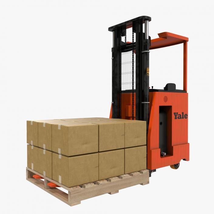 Rider Stacker Red and Pallet 3D Models Set 3D