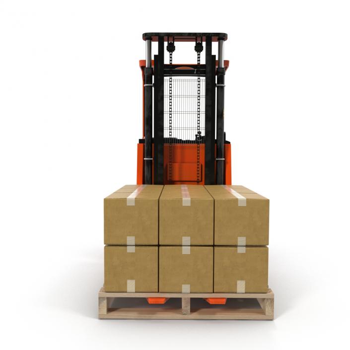 Rider Stacker Red and Pallet 3D Models Set 3D