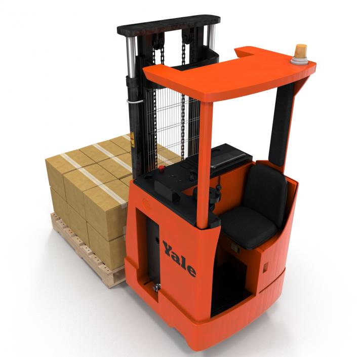 Rider Stacker Red and Pallet 3D Models Set 3D