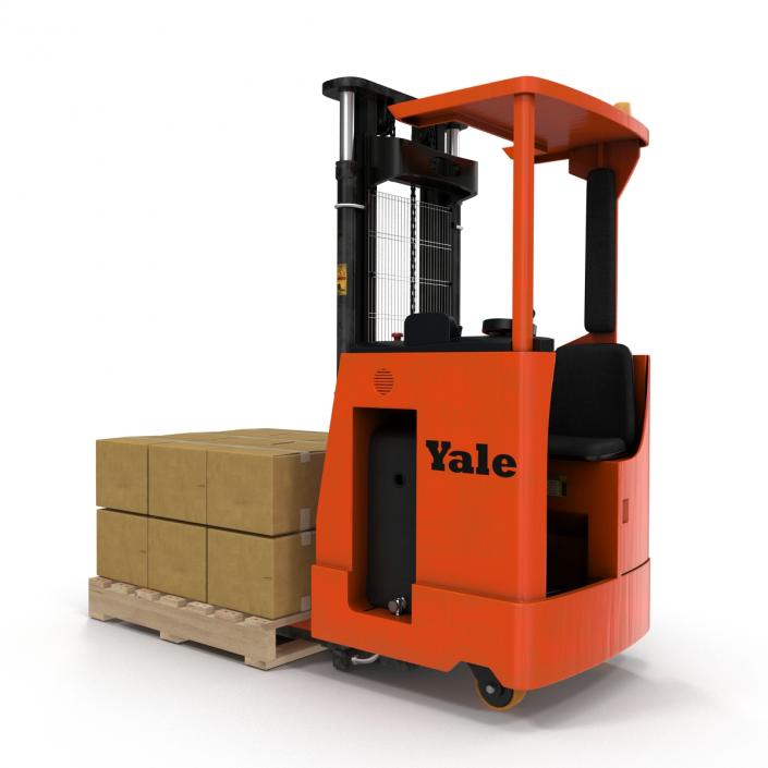 Rider Stacker Red and Pallet 3D Models Set 3D