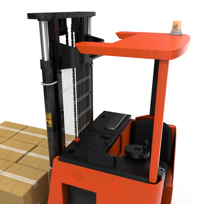 Rider Stacker Red and Pallet 3D Models Set 3D