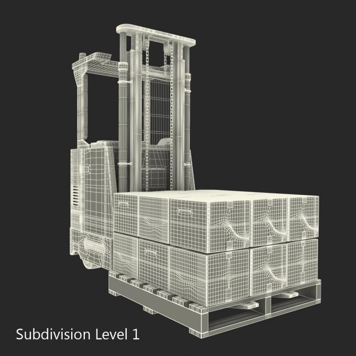 Rider Stacker Red and Pallet 3D Models Set 3D