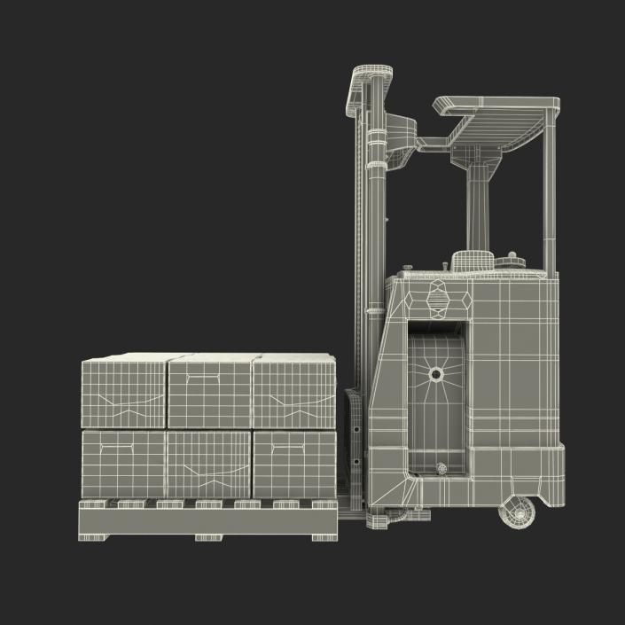 Rider Stacker Red and Pallet 3D Models Set 3D