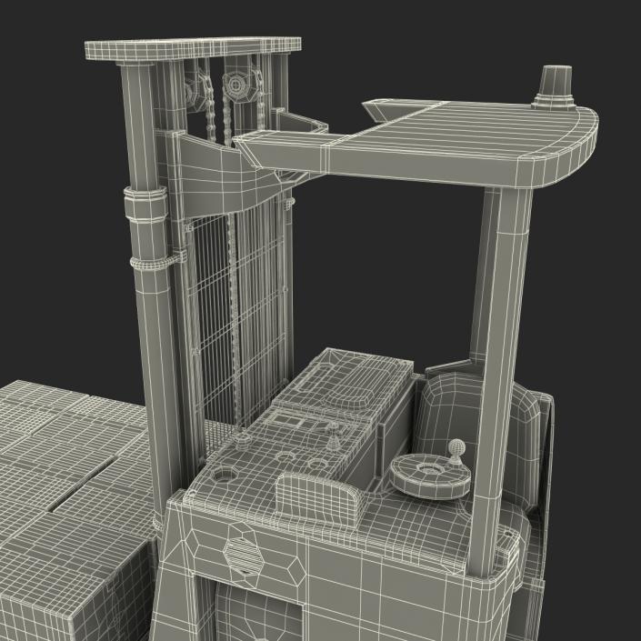 Rider Stacker Red and Pallet 3D Models Set 3D