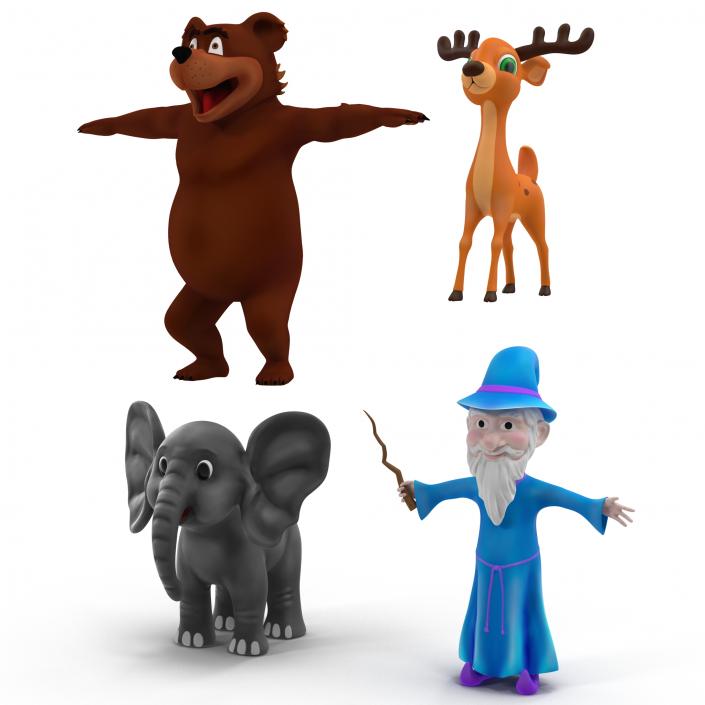 Cartoon Characters Collection 3D model