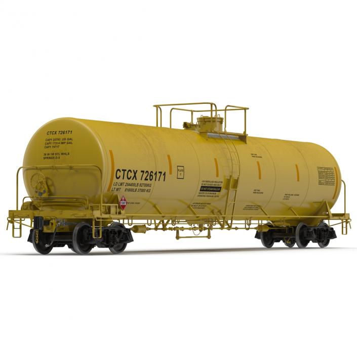 Railroad Tank Car 3 3D model