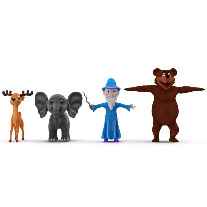 3D Cartoon Rigged Characters Collection