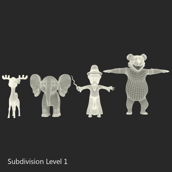 3D Cartoon Rigged Characters Collection