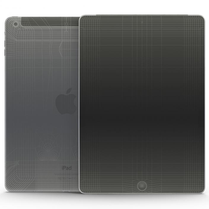 3D iPad Air Cellular Space Gray model