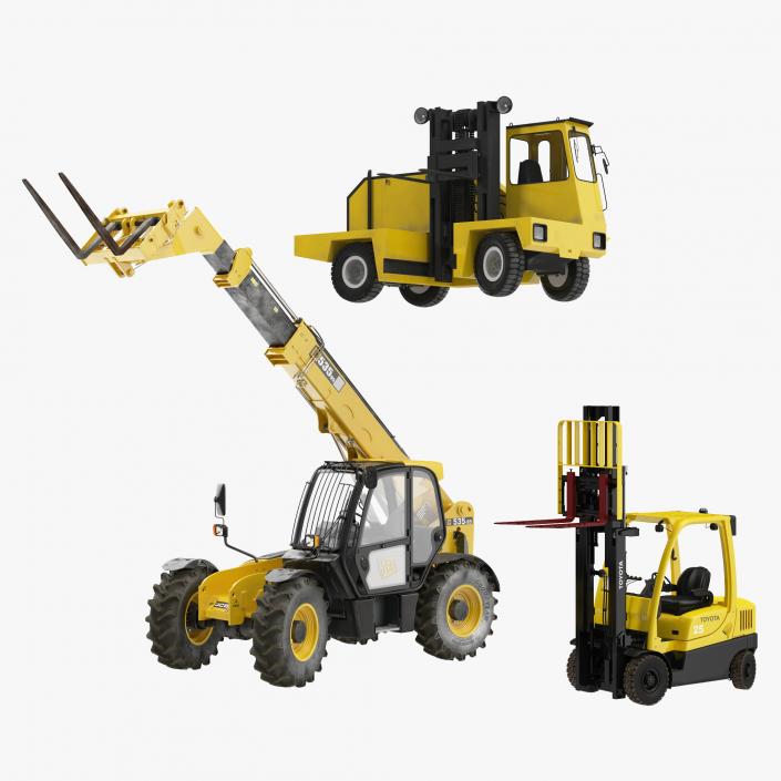 Rigged Forklifts 3D Models Collection 3D