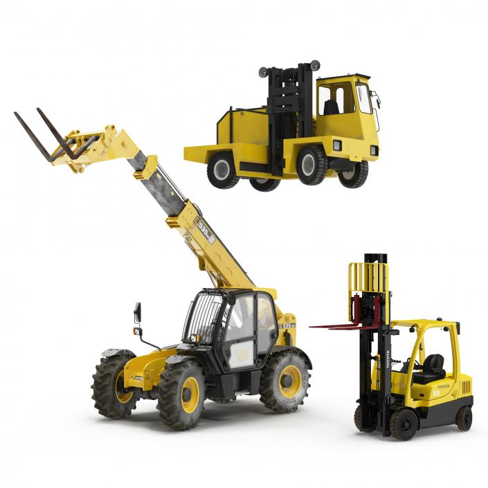 Rigged Forklifts 3D Models Collection 3D